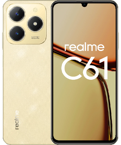 Телефон Realme RMX3930 C61 128Gb Ram 8Gb Sparkle Gold фото 